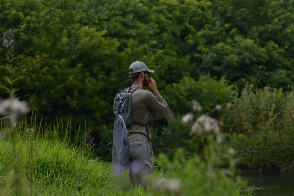 Michael Komara fly fishing a Central Pennsylvania Steam