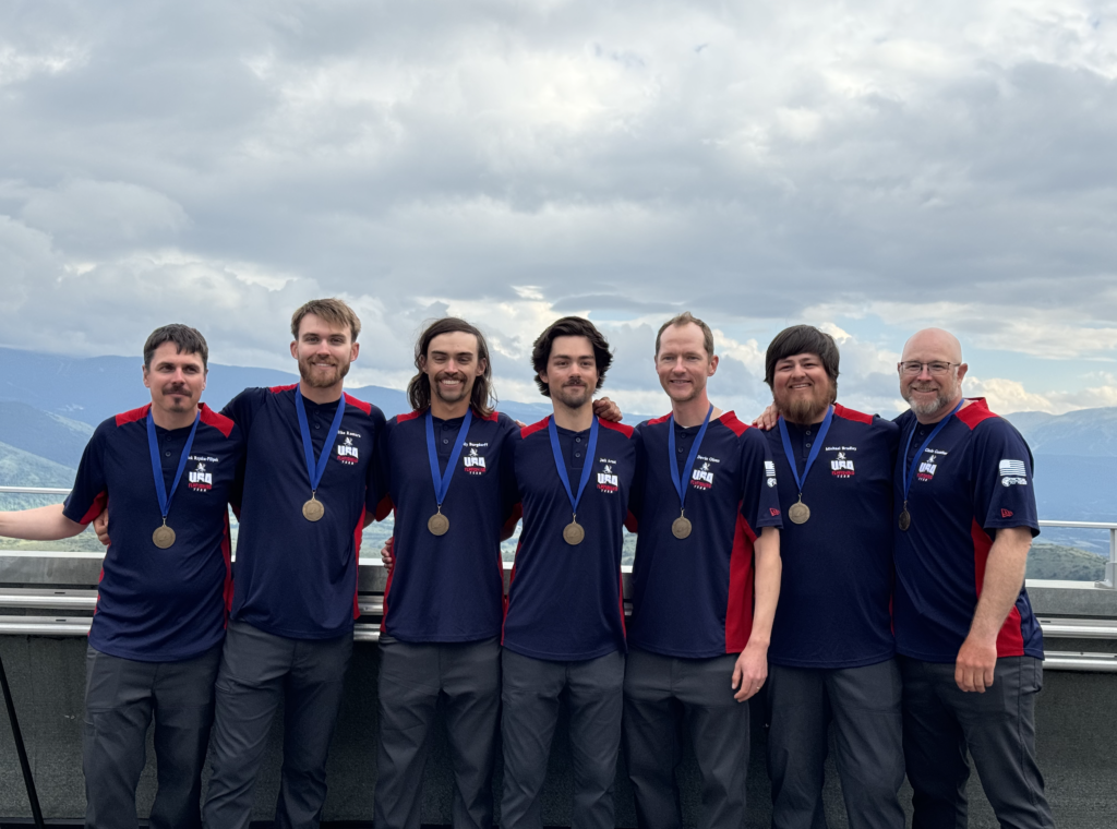 Michael Komara and Fly Fishing Team USA with Bronze medals at the World Fly Fishing Championships in France