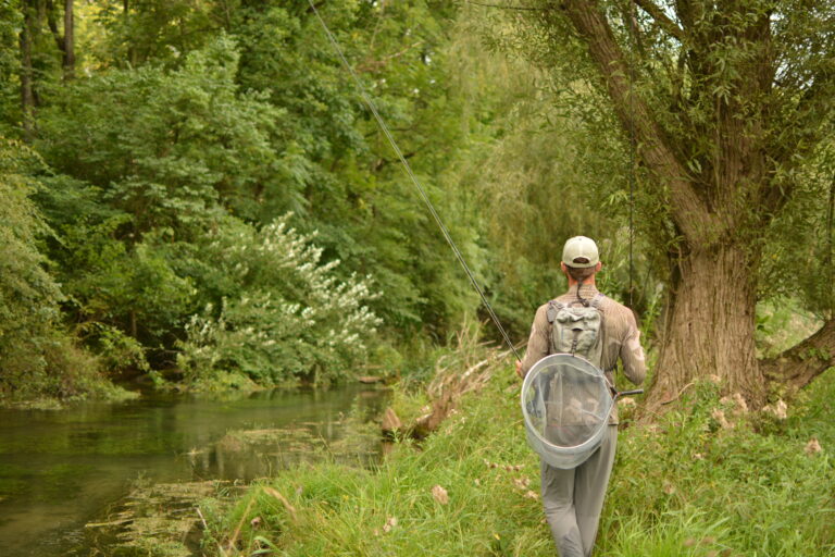 Mike Komara fly fishing the Letort