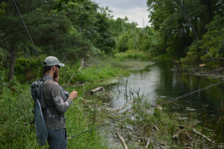 Mike Komara fishing the Letort at Vince's Meadow