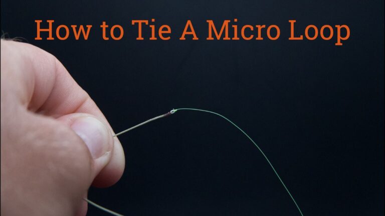 A picture of a micro loop on a fly line