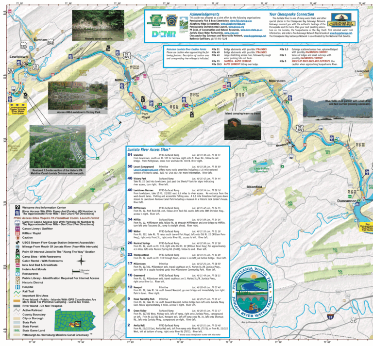 A map of the lower Juniata river